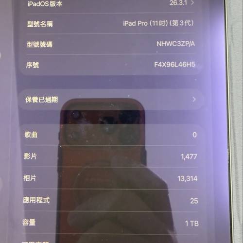 放100電 M1 ipad pro 11吋 16+1T wifi +LTE