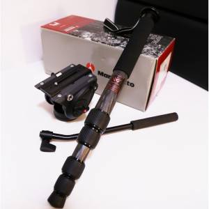 Manfrotto MVH500AH Video Fluid Head + MATTON邁途GL-325C管徑碳纖維攝影單腳架
