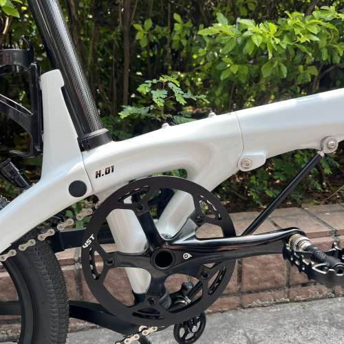 靚價 Lidrop 一叮點 pro版 5速16吋碟剎碳纖維折叠車 送水架前後蛙燈叮叮