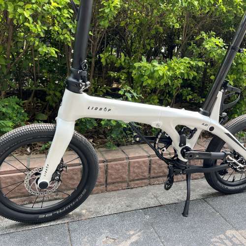 靚價 Lidrop 一叮點 pro版 5速16吋碟剎碳纖維折叠車 送水架前後蛙燈叮叮