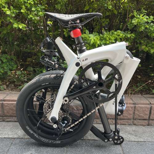 靚價 Lidrop 一叮點 pro版 5速16吋碟剎碳纖維折叠車 送水架前後蛙燈叮叮