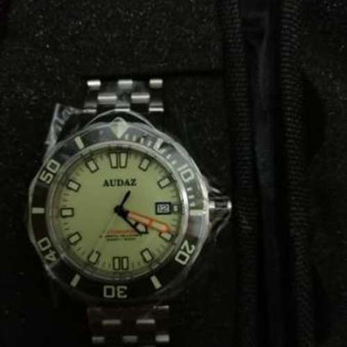 Audaz octomarine 綠圈綠夜光面 自動機械500米潛水錶 手錶