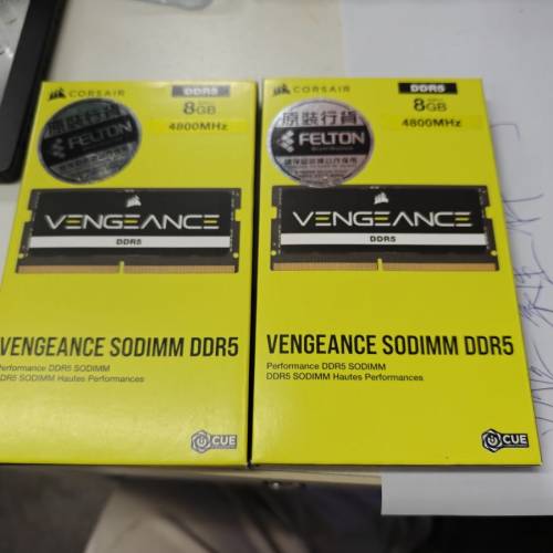 Corsair Vengeance SODIMM DDR5 4800 8GB X2  (共16GB)
