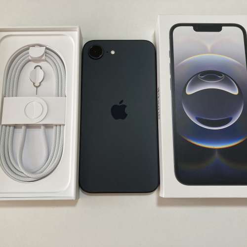 不議價港行 iPhone 16e 128gb 外觀全新 黑色 電池健康度100% 充電53次 蘋果保養至2...