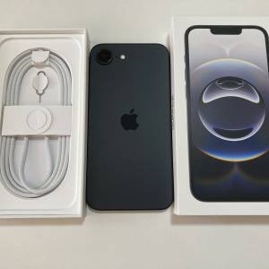 不議價港行 iPhone 16e 128gb 外觀全新 黑色 電池健康度100% 充電53次 蘋果保養至2...