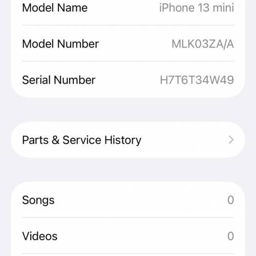 iPhone 13 mini 128 GB 100% 電池壽命