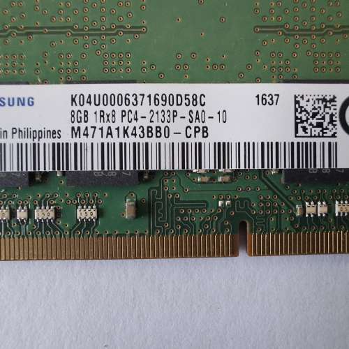 Samsung 8GB DDR4 - 2133 + SK Hynix 8GB DDR4 - 2400 Notebook Ram