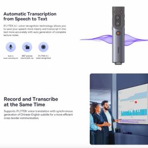 Baseus AI Intelligent Wireless Presenter Red Laser Charging 智能語音轉文本轉錄
