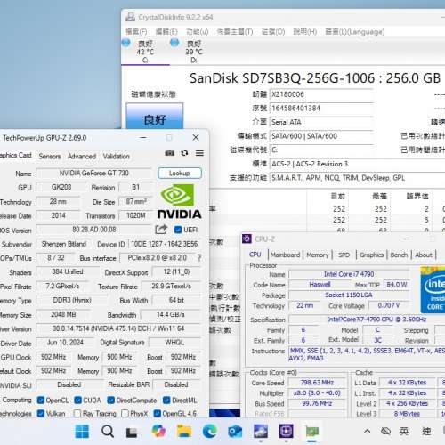 HP ProDesk 600 G1 SFF,i7 4790,16G ram,256G SSD,1TB HD,DVDRW,Geforce GT730,win11