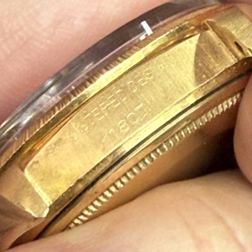 ROLEX 1807 Day-date 18K 750黃金 少有樹皮圈 靚銀面金字 2朵花 $68888