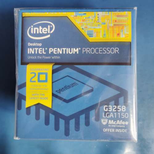 Intel Pentium G3258 全新盒裝港行未開封  ，供收藏用或使用，100%新，不議價。