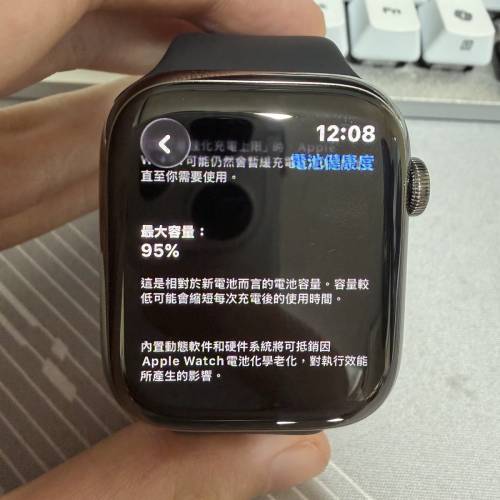 Apple Watch Series 9 GPS+流動網絡 45mm 不鏽鋼 95%電 有盒