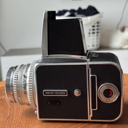 Hasselblad 500CM 菲林相機 早期烤漆版本 A12後輩 測光knob 銀色ct80/2.8