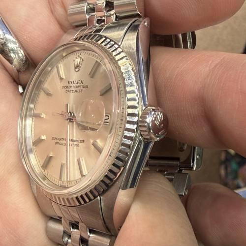ROLEX 1601 靓銀面 粗釘字 厚五珠帶 $28888