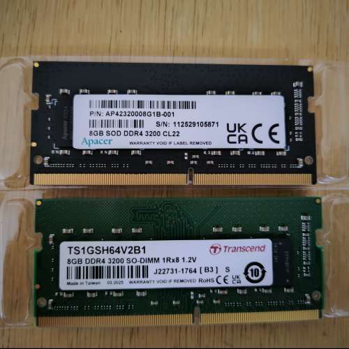 僅上機 DDR4 SO-DIMM 8GB x2 3200Mhz