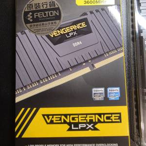 [香港行貨] CORSAIR VENGEANCE LPX 64GB (2 x 32GB) DDR4 3600MHz Memory RAM 記憶...