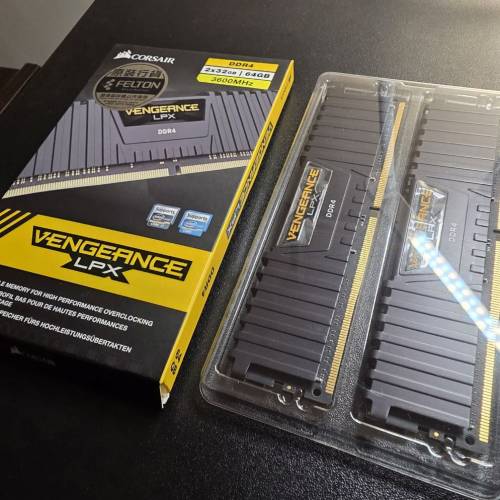 [香港行貨] CORSAIR VENGEANCE LPX 64GB (2 x 32GB) DDR4 3600MHz Memory RAM 記憶...