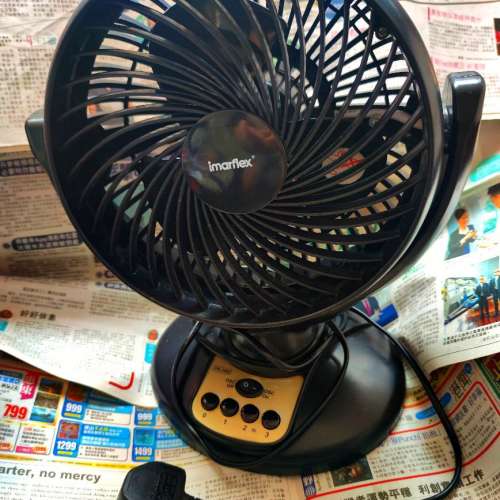 fan 日本製伊瑪牌 Imarflex IFB-23B2 9吋座檯扇：黑機身顏色