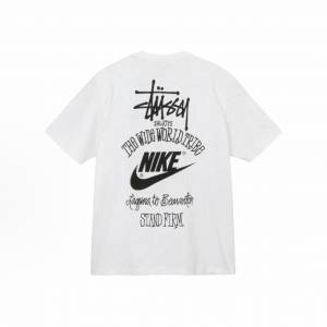 Nike x Stussy 聯名短袖T恤 白色