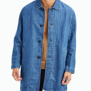 美式中長款風衣外套 男裝牛仔褸 Denim Jacket Mid Length Coat