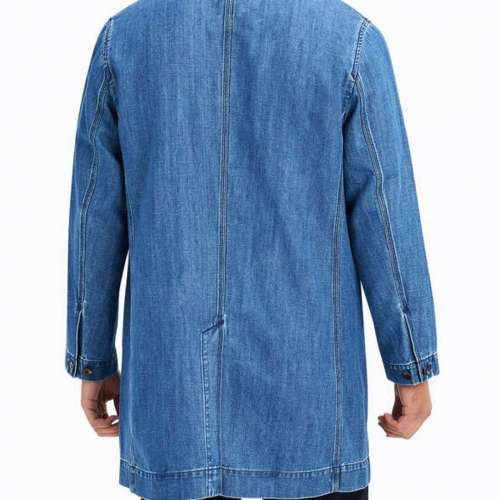 美式中長款風衣外套 男裝牛仔褸 Denim Jacket Mid Length Coat