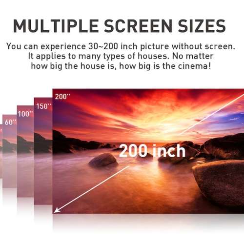 DLP 4K LED Mini Projector   迷你口袋型 安卓系統 輕觸式 智能微型投影機