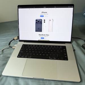 M2 Pro MacBook Pro 16&rdquo; 16+1TB Silver
