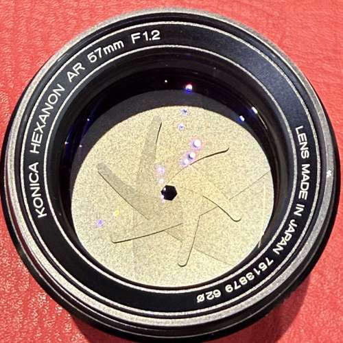 Konica Hexanon AR 57mm F1.2 AE (late model) with adapter to M