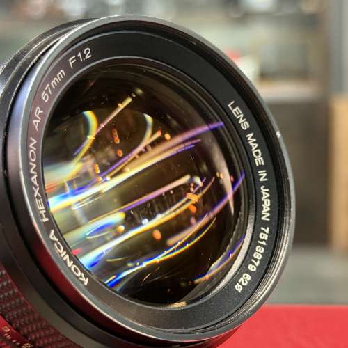 Konica Hexanon AR 57mm F1.2 AE (late model) with adapter to M