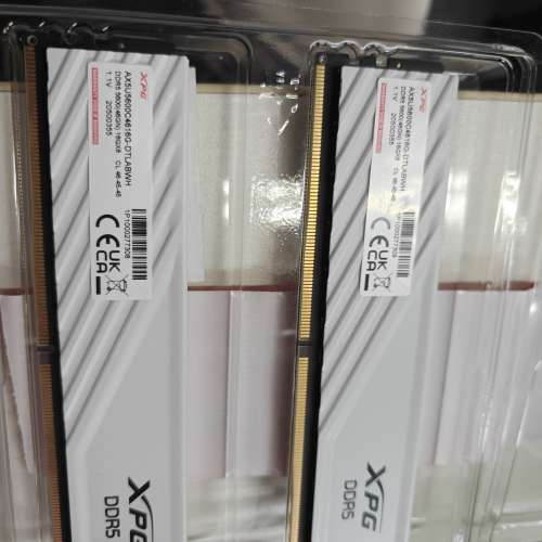 ADATA XPG LANCER BLADE DDR5 5600 32GB KIT (16GB X2) 白色
