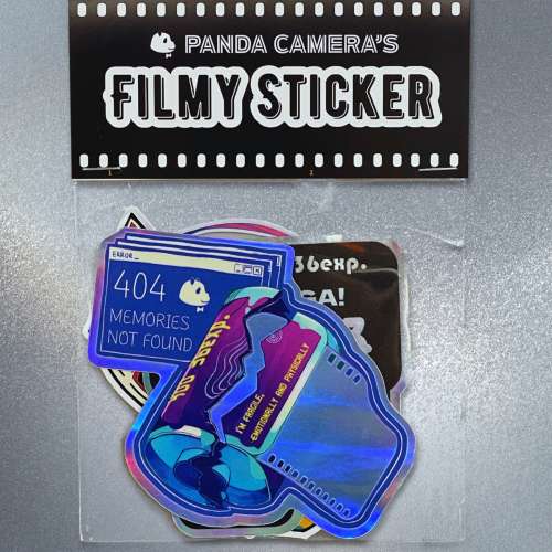 Panda Camera Original Design Stickers - Contains 4 Stickers
