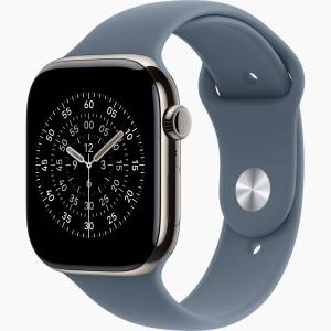 Apple Watch S11 46mm 原色鈦 藍運動錶帶