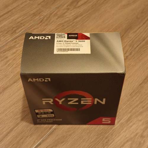 [全新未開盒] AMD Ryzen 5 3600X (6C/12T) 盒裝全套 (原封貼紙未動)