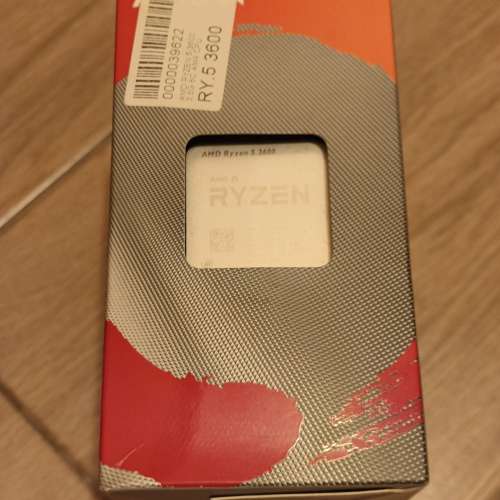 [全新未開盒] AMD Ryzen 5 3600X (6C/12T) 盒裝全套 (原封貼紙未動)
