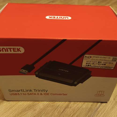 [全新] Unitek SmartLink Trinity USB3.1 轉 SATA II & IDE 轉換器