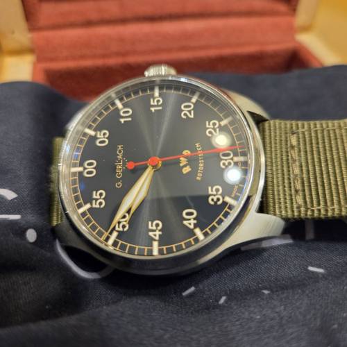波蘭製 G. Gerlach RWD-6 軍風自動錶,  Full Set