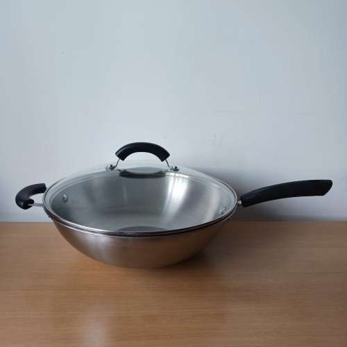 Meyer 美亞 34cm/13.39" 不鏽鋼鍋連玻璃蓋 Stirfry with Lid