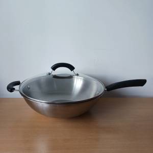 Meyer 美亞 34cm/13.39" 不鏽鋼鍋連玻璃蓋 Stirfry with Lid