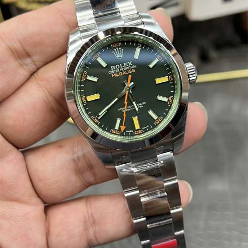 Rolex 勞力士 Milgauss m116400gv-0001 40mm 黑盤 綠玻璃 VS 出品