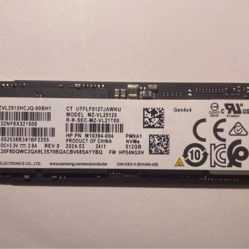 Samsung PM9A1 512GB m.2 nvme PCIE 4.0 SSD