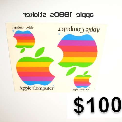 apple 1990s sticker