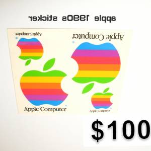 apple 1990s sticker