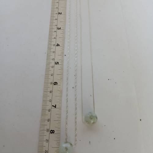 一手兩套 A玉13mm多孔招財珠, 豬籠入水，配 上意大利純銀頸鏈如照片，兩套共售三百...
