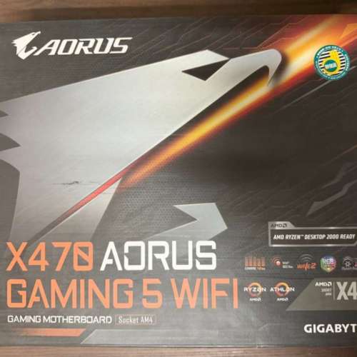 Gigabyte X470 AORUS GAMING 5 WIFI 有RGB  ATX主板 有盒齊所有配件