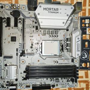 MSI B360M Mortar Titanium MATX 高階電競主機板 Motherboard (連背板)