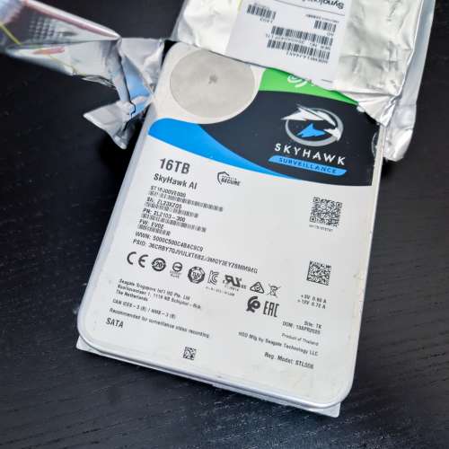Seagate Skyhawk AI 16TB 3.5" HDD Harddrive 硬碟 有0.1%壞軌但可以使用