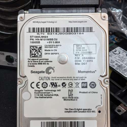 Segate 2.5吋 1TB 5400RPM HDD