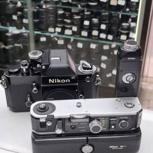 NIKON F2 BLACK 正常 有測光 NIKON MB-1 MD-2