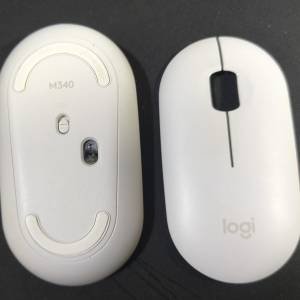 Logitech 羅技 M340 無線滑鼠 USB 接收器和靜音點擊