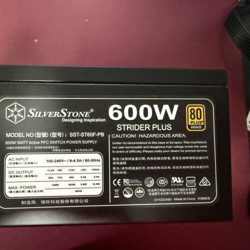 SILVER STONE STRIDER &bull; PLUS 600W(未用過過咗保養私保三天）